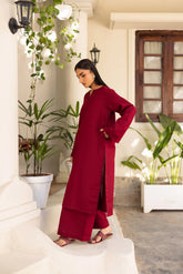 2PC - MAINA SOLID MAROON