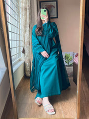 3PIECE_Lawn Dress With Trouser