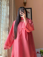 3_PIECE Lawn Stitched Suit With Chiffon Dupata