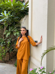 Marina Mustard Brown coord set