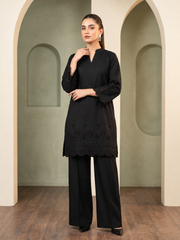 Hijr ChikanKari Eyelet Embroidered Scallop Hem 2 Piece Cotton Suit