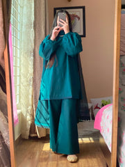 3_Piece Lawn Dress With Plazo