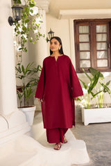 2PC - MAINA SOLID MAROON