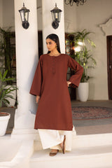 2PC - MARINA SOLID CHOCOLATE BROWN