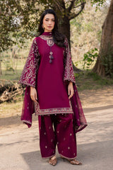 BATIK-3PC DHANAK EMBROIDERED SHIRT WITH CHIFFON EMBROIDERED DUPATTA AND EMB TROUSER