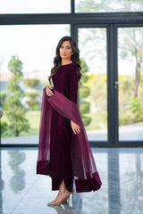 3PC - VELVET DRESS
