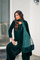 VELVET FARSHI SHALWAR SET