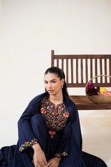 AISLING-3PC DHANAK EMBROIDERED SHIRT WITH DHANAK EMBROIDERED SHAWL AND TROUSER