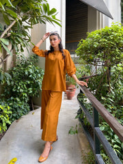 Marina Mustard Brown coord set