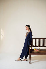 AISLING-3PC DHANAK EMBROIDERED SHIRT WITH DHANAK EMBROIDERED SHAWL AND TROUSER